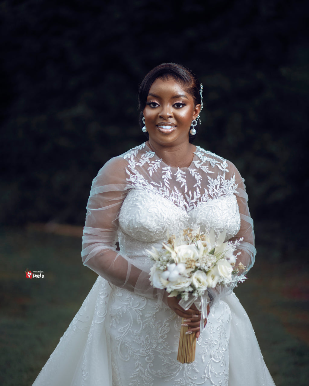 Fishtail Wedding Dress with Overskirt